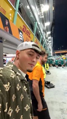 Nikolai Savic with Lando Norris