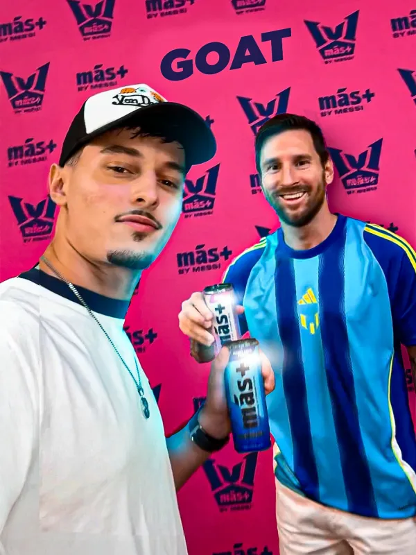 Nikolai Savic with Leo Messi