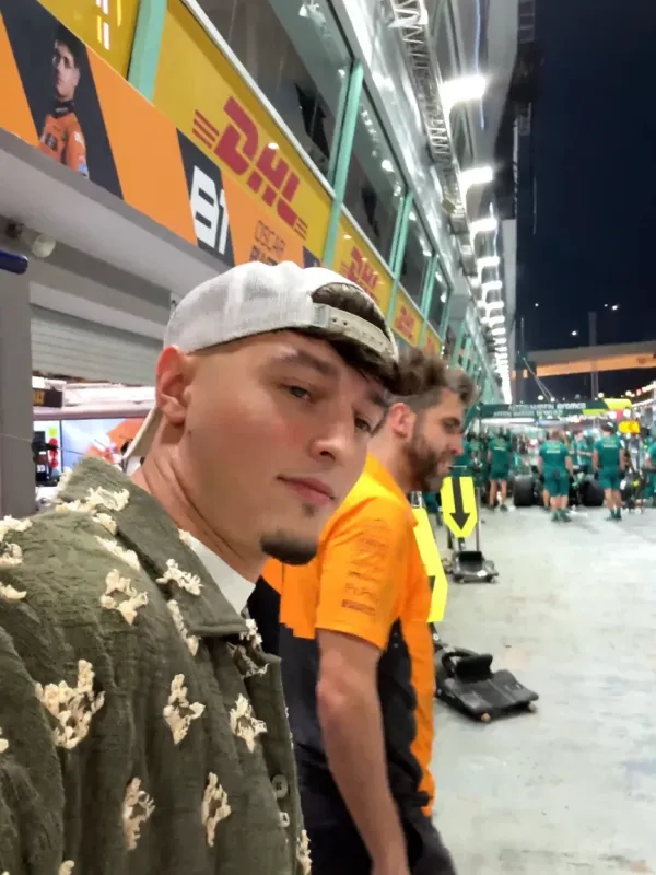 Nikolai Savic with Lando Norris