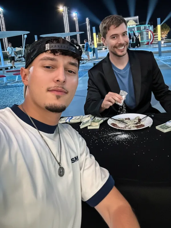 Nikolai Savic with MrBeast